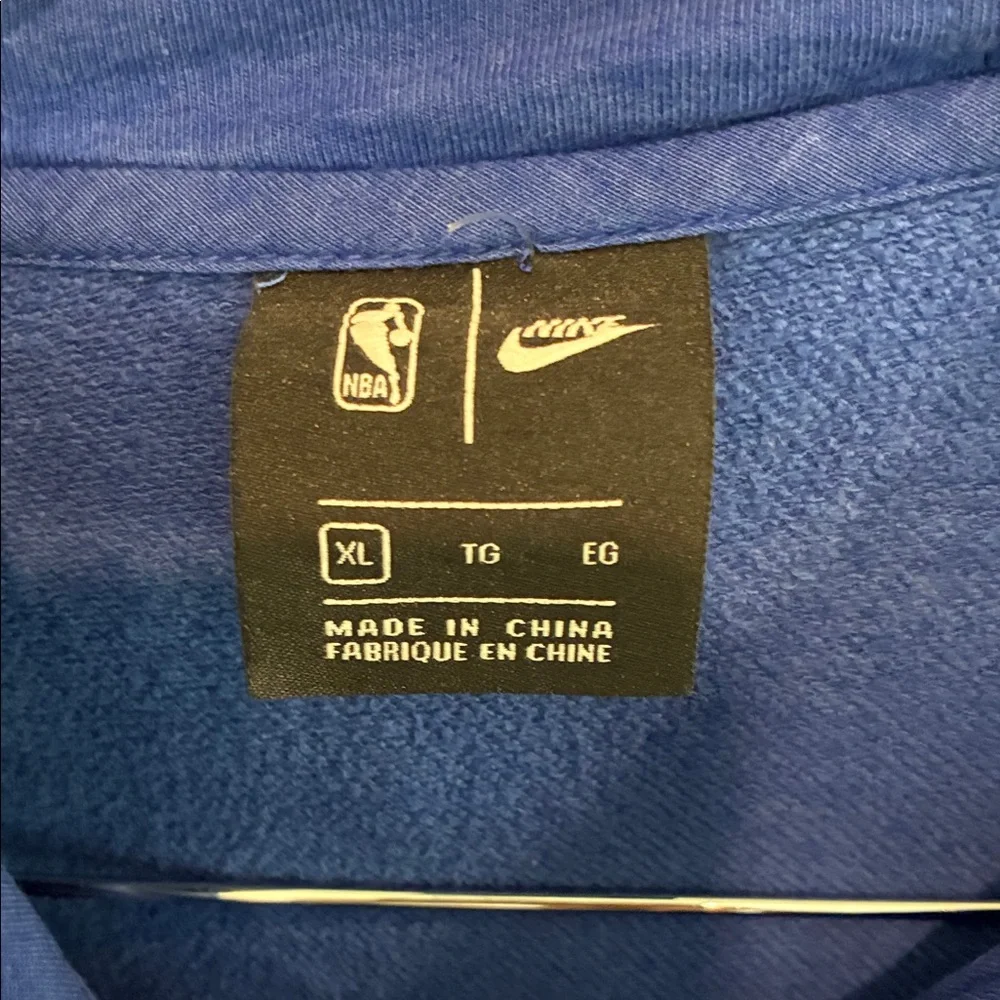 Nike Blue Pullover Hoodie with White Nike Swoosh Tag